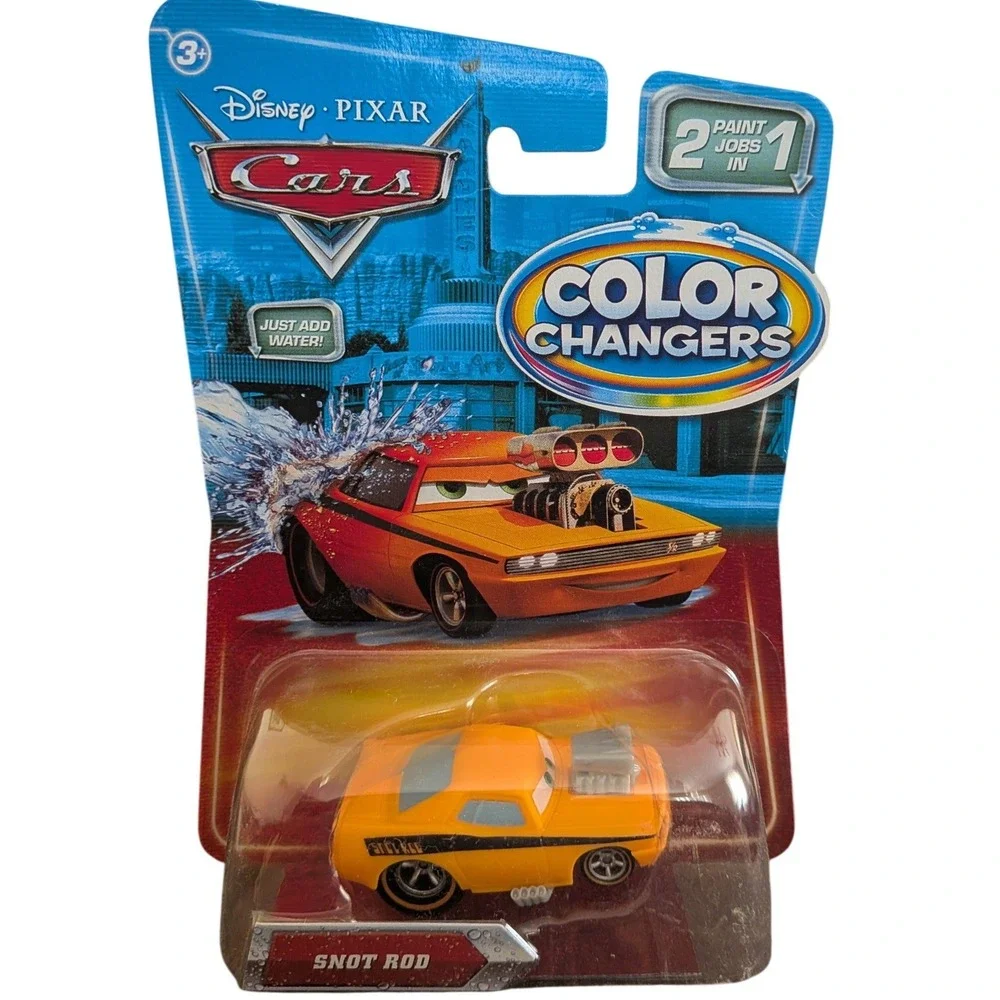 Disney Pixar Cars Snot Rod Color Changers 2009 Mattel Die-Cast Toy Car T5644 NEW